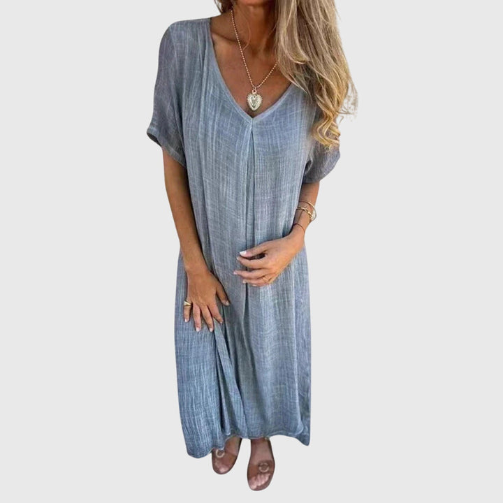 Olivia - Elegant Lightweight V-Neck Dress