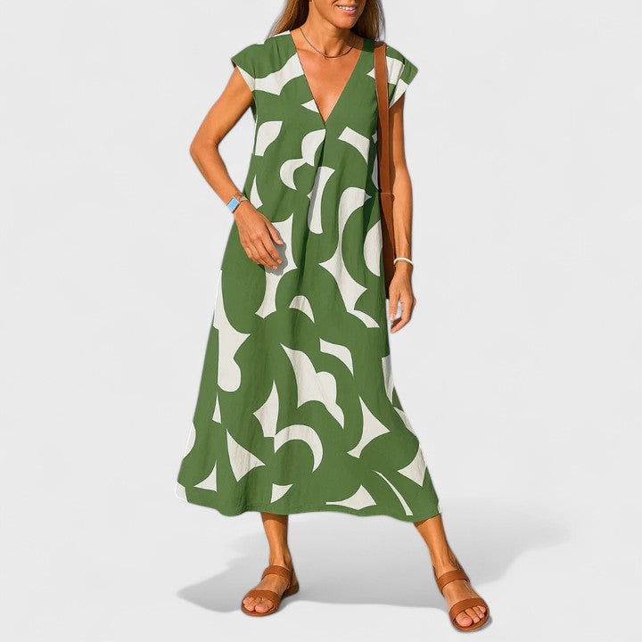 Olivia - Flowing V-Neck Dress