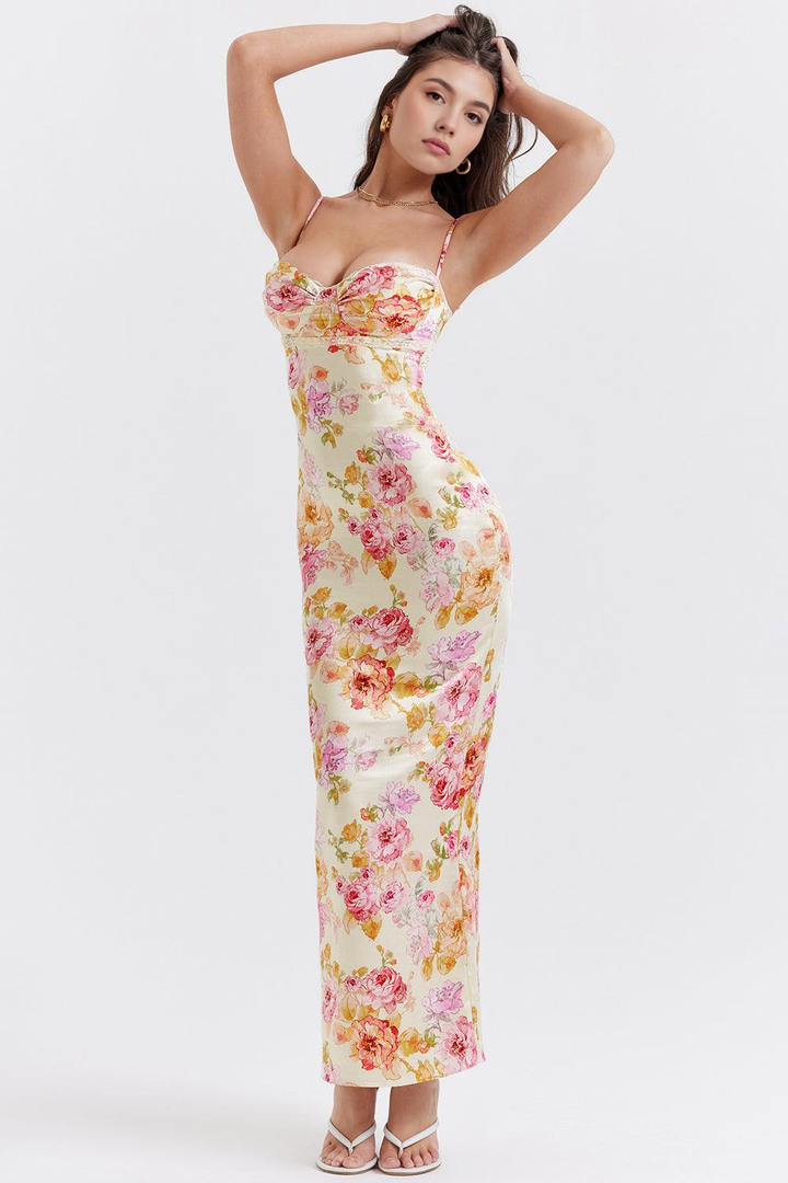 Roseau - Floral Satin Dress