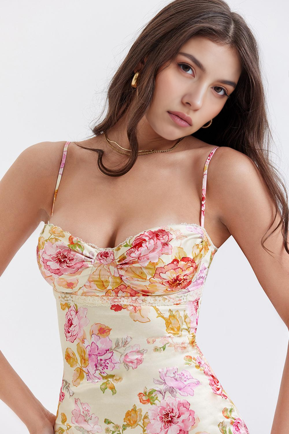 Roseau - Floral Satin Dress