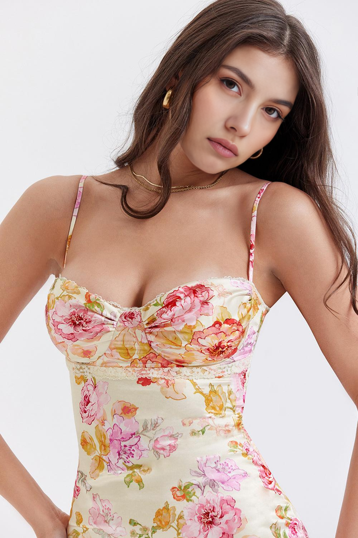 Roseau - Floral Satin Dress