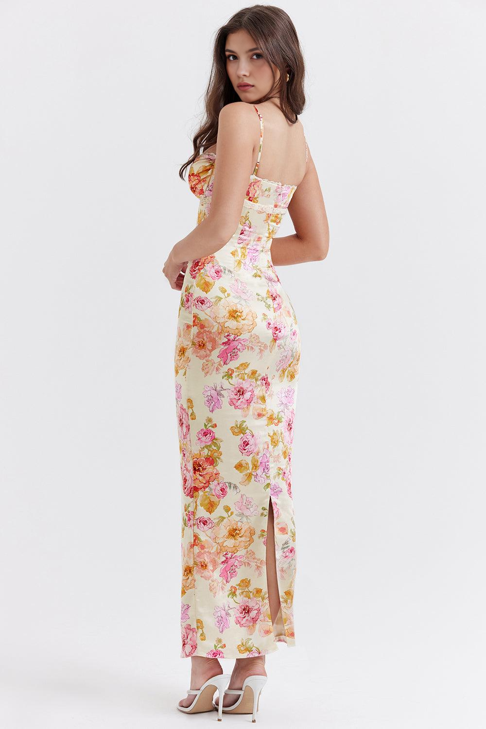 Roseau - Floral Satin Dress
