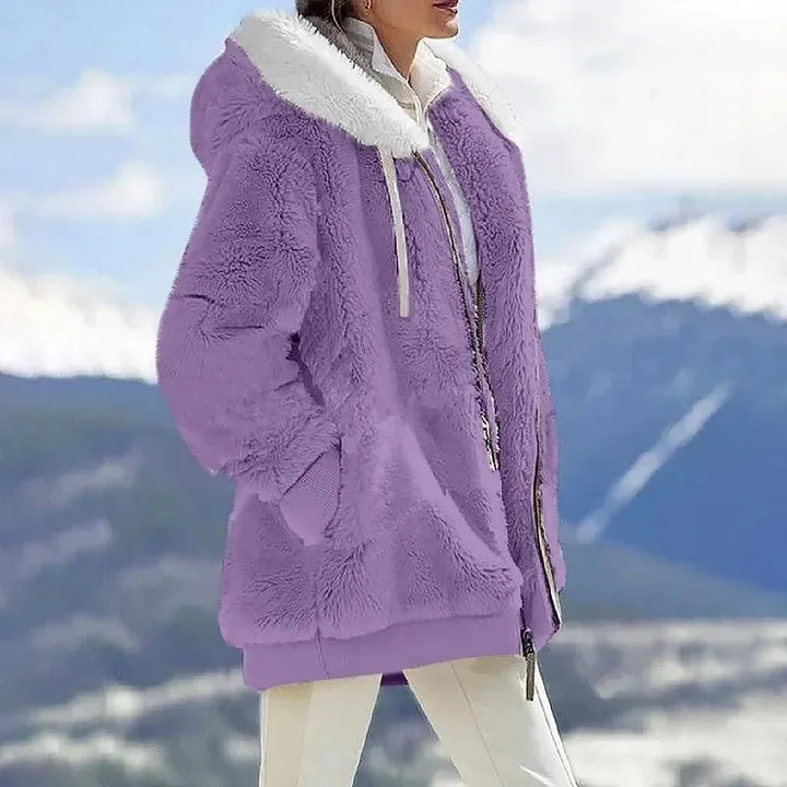 Octavia - Winter Jacket with Hood and Zipper