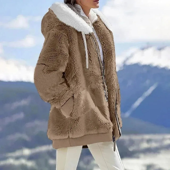 Octavia - Winter Jacket with Hood and Zipper