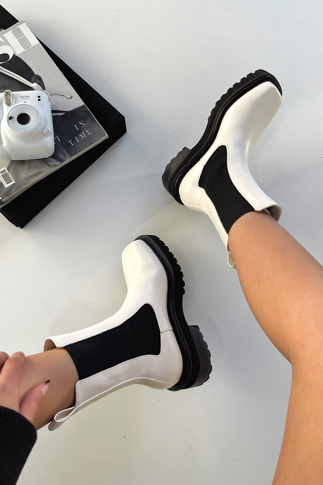 Athena - Two-Tone Ankle Boots