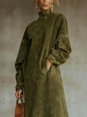 Talia - Suede Fringe Dress