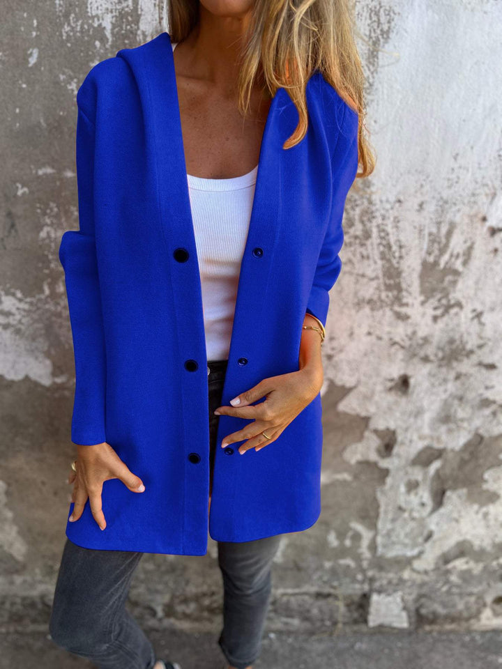Gertrude - Casual Hoodie Jacket with Buttons
