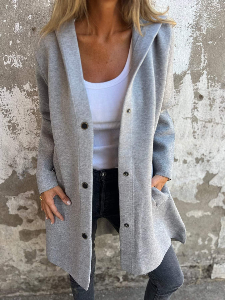 Iona - Loose Hoodie Jacket with Buttons