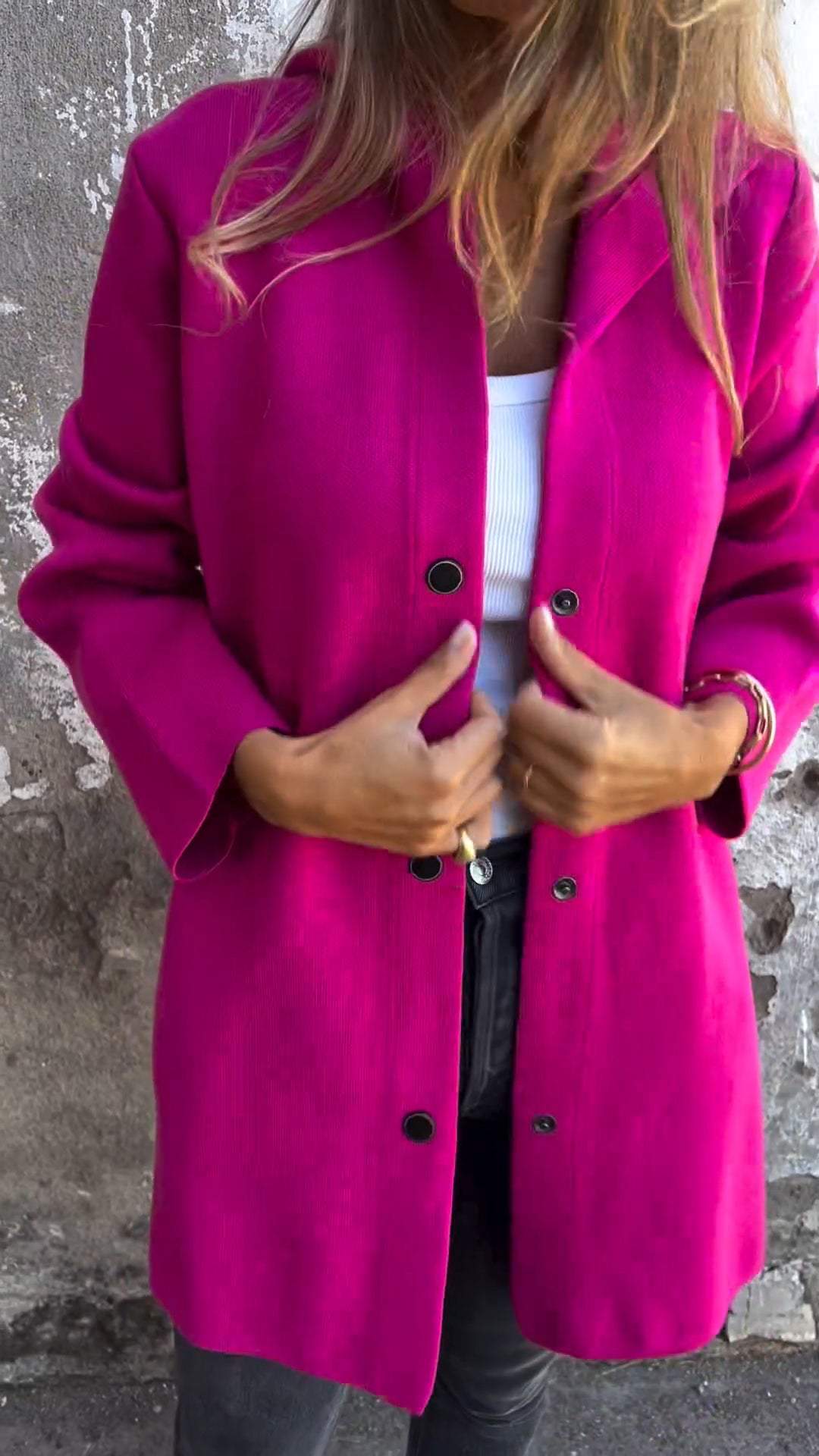 Iona - Loose Hoodie Jacket with Buttons