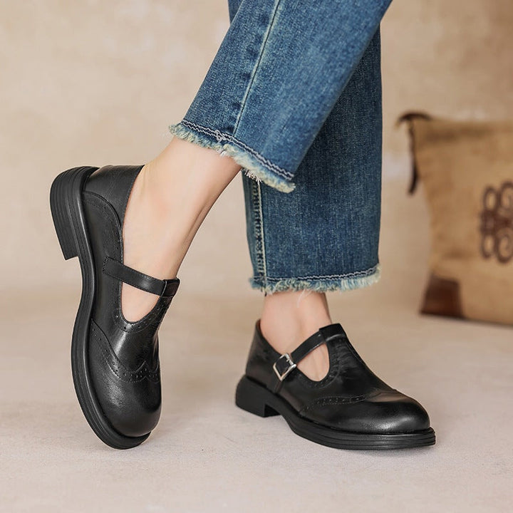 Mattea - Elegant Mary Janes Made Of Leather