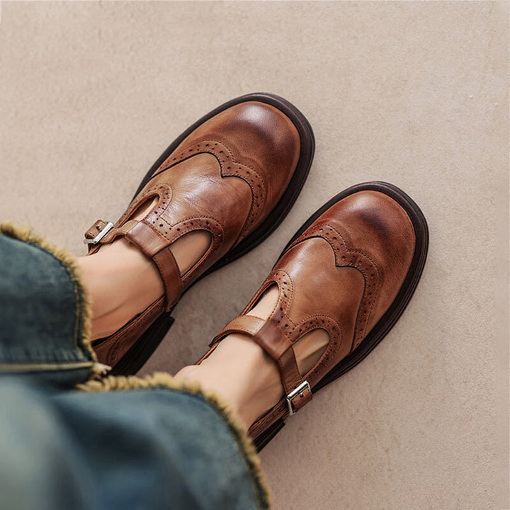 Mattea - Elegant Mary Janes Made Of Leather
