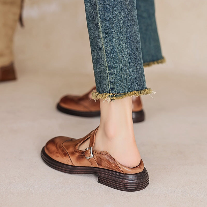 Mattea - Elegant Mary Janes Made Of Leather