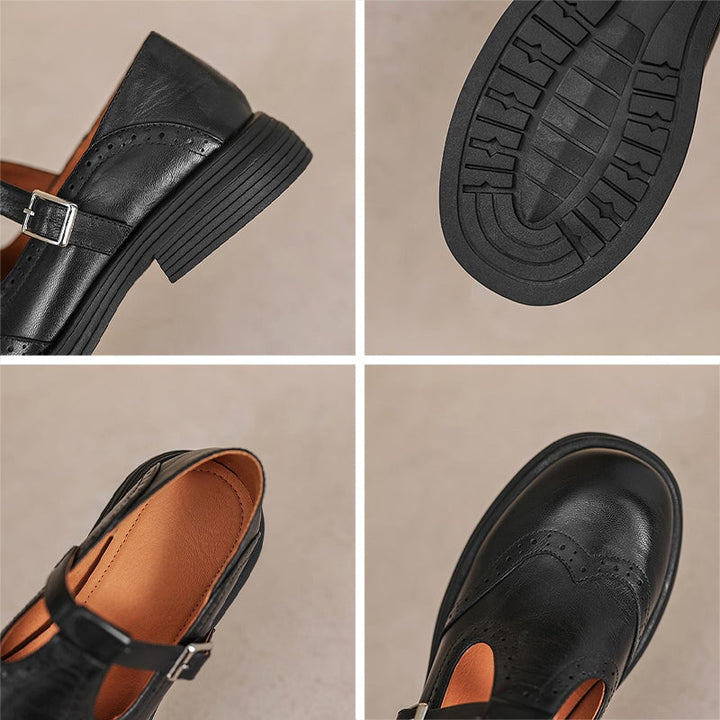 Mattea - Elegant Mary Janes Made Of Leather