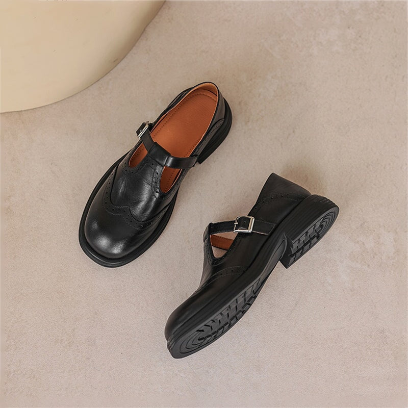 Mattea - Elegant Mary Janes Made Of Leather