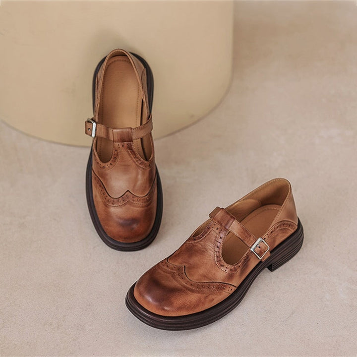 Mattea - Elegant Mary Janes Made Of Leather