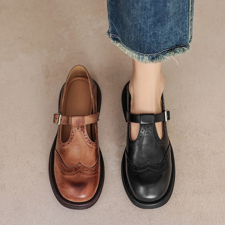 Mattea - Elegant Mary Janes Made Of Leather
