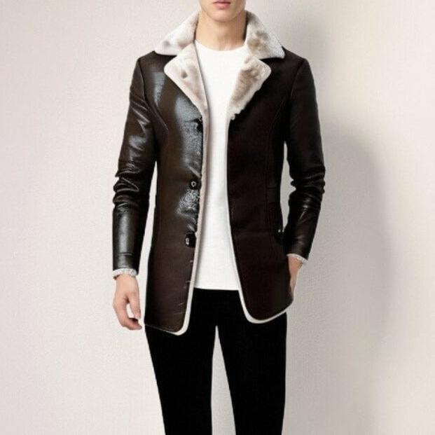 George - Vintage Soft Faux Leather Winter Jacket