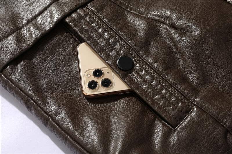 George - Vintage Soft Faux Leather Winter Jacket