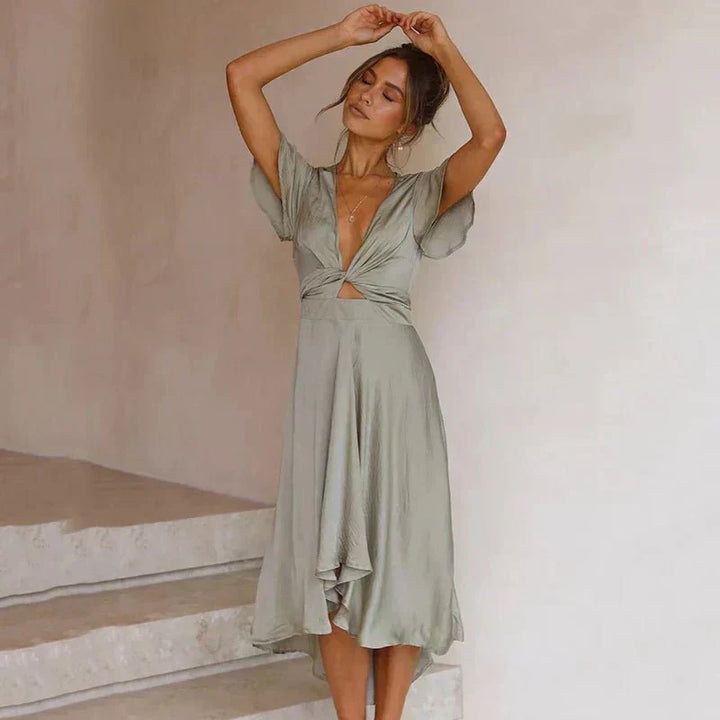 Rosella - Elegant Midi Dress with Ruffles