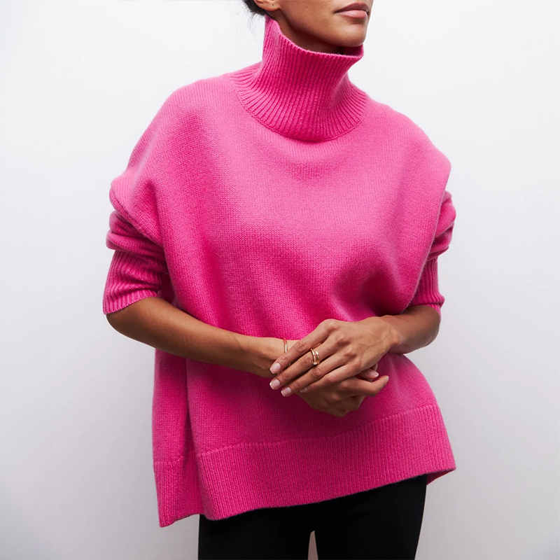 Blythe - Elegant Knitted Roll Neck Sweater