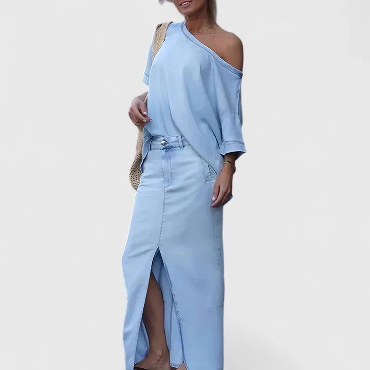 Olivia - Elegant Maxi Skirt Set