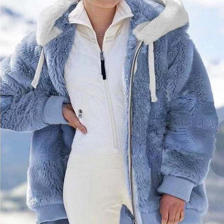 Octavia - Winter Jacket with Hood and Zipper