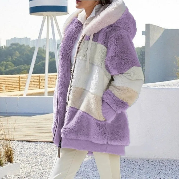 Octavia - Winter Jacket with Hood and Zipper