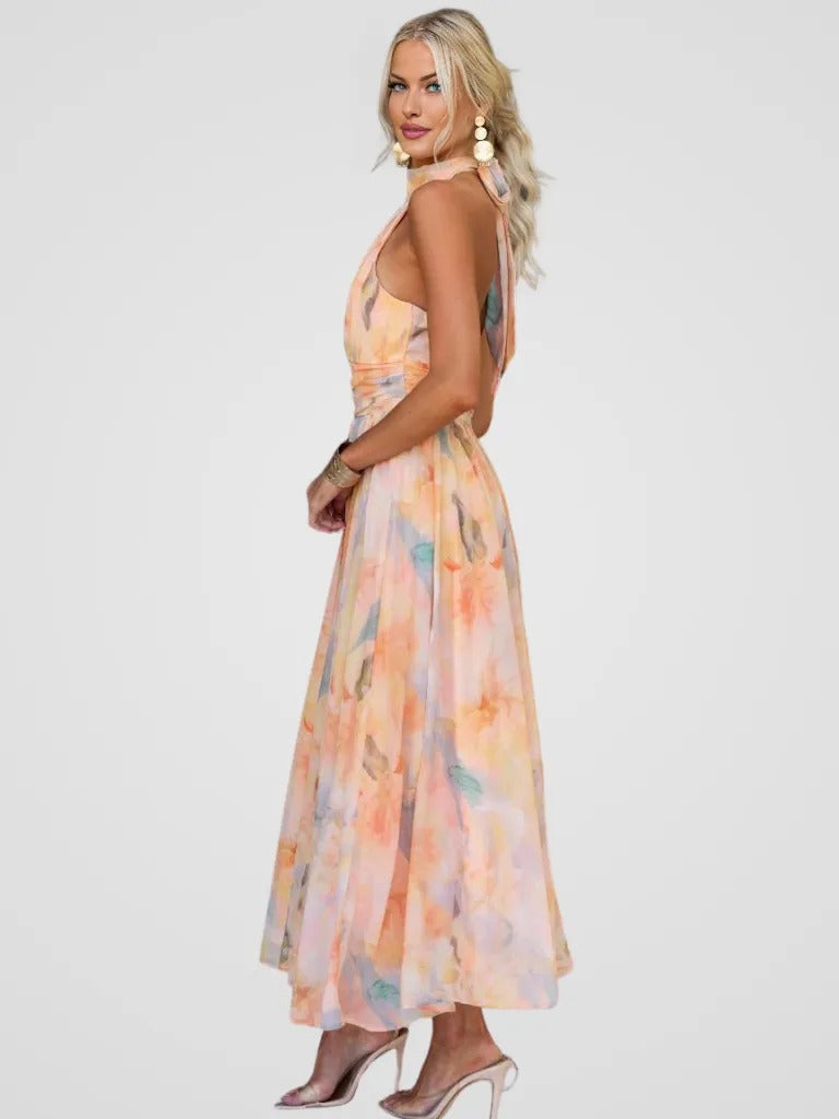 Peach - Flower Fress