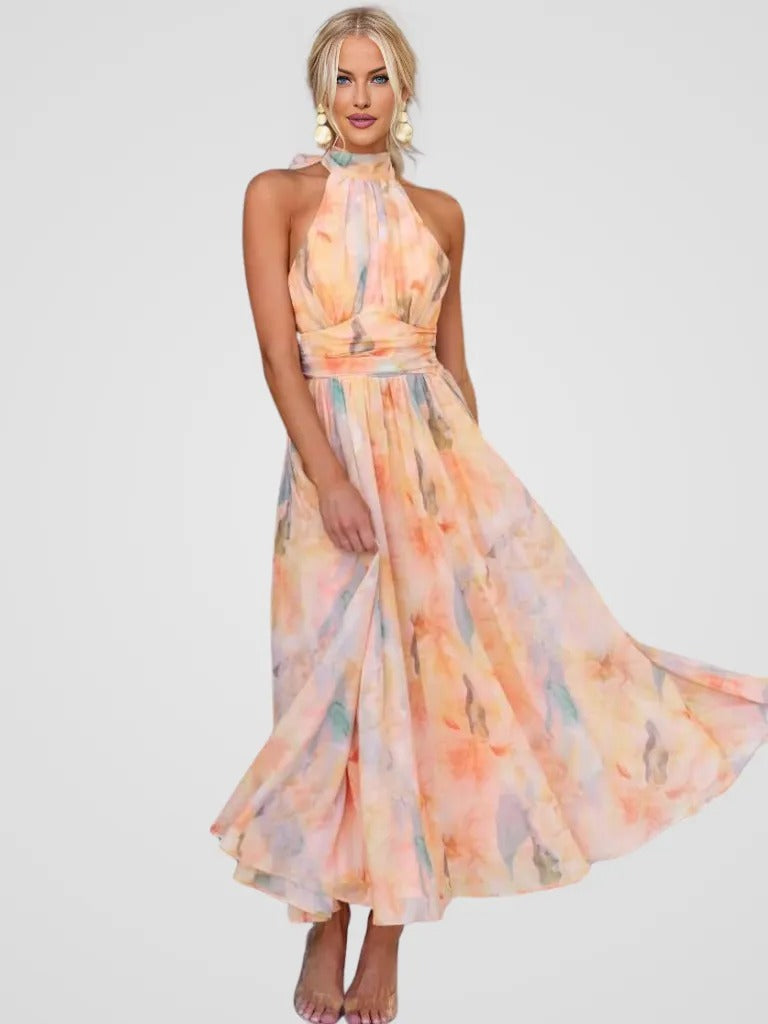 Peach - Flower Fress